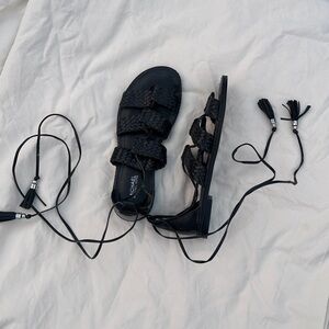 Michael Kors Black Strappy Sandals